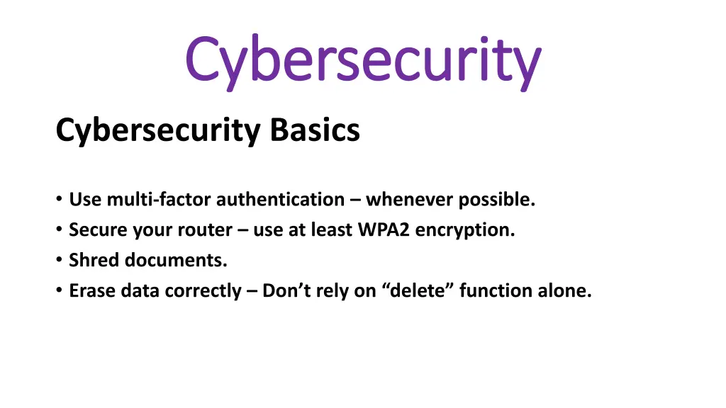 cybersecurity cybersecurity cybersecurity basics 1