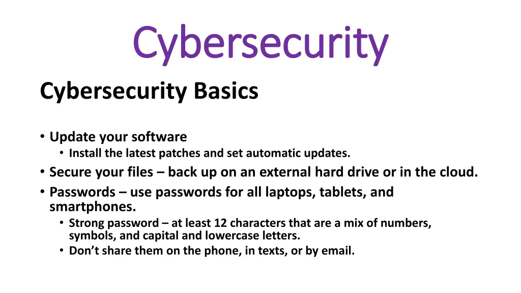 cybersecurity cybersecurity cybersecurity basics