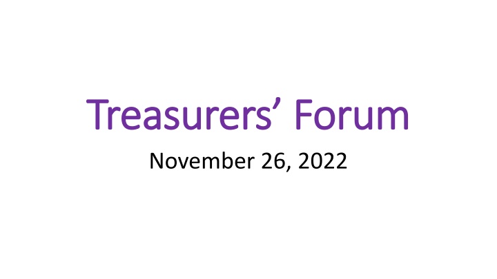 treasurers forum treasurers forum november 26 2022