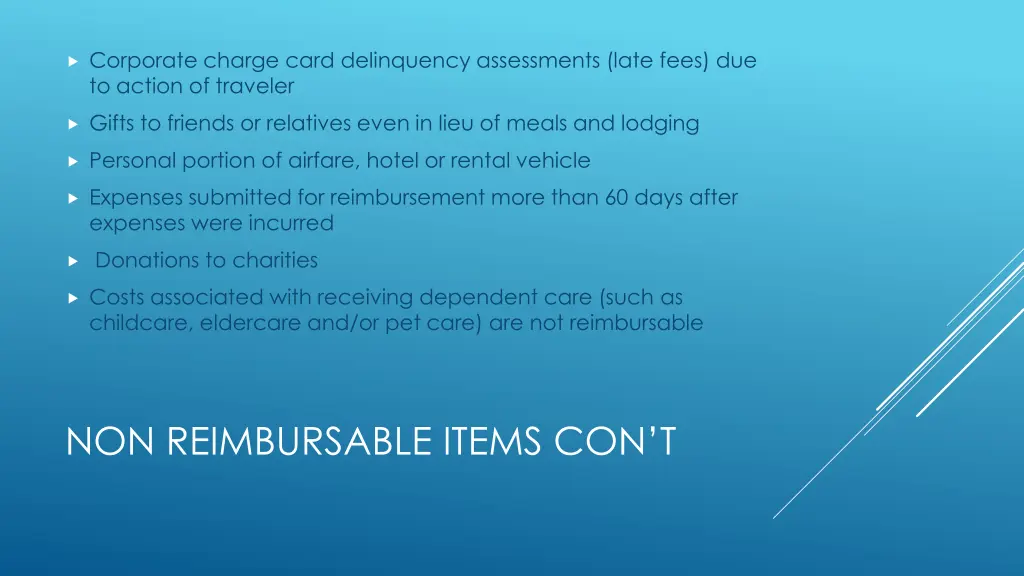 corporate charge card delinquency assessments