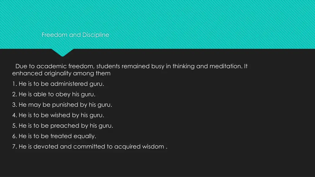freedom and discipline