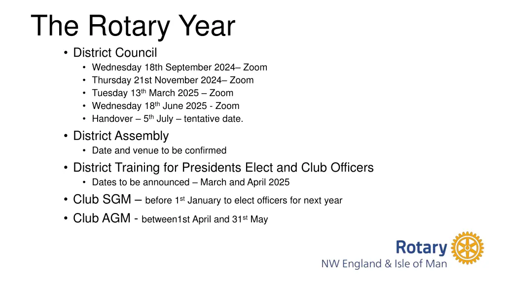 the rotary year