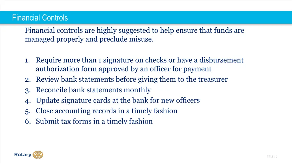 financial controls