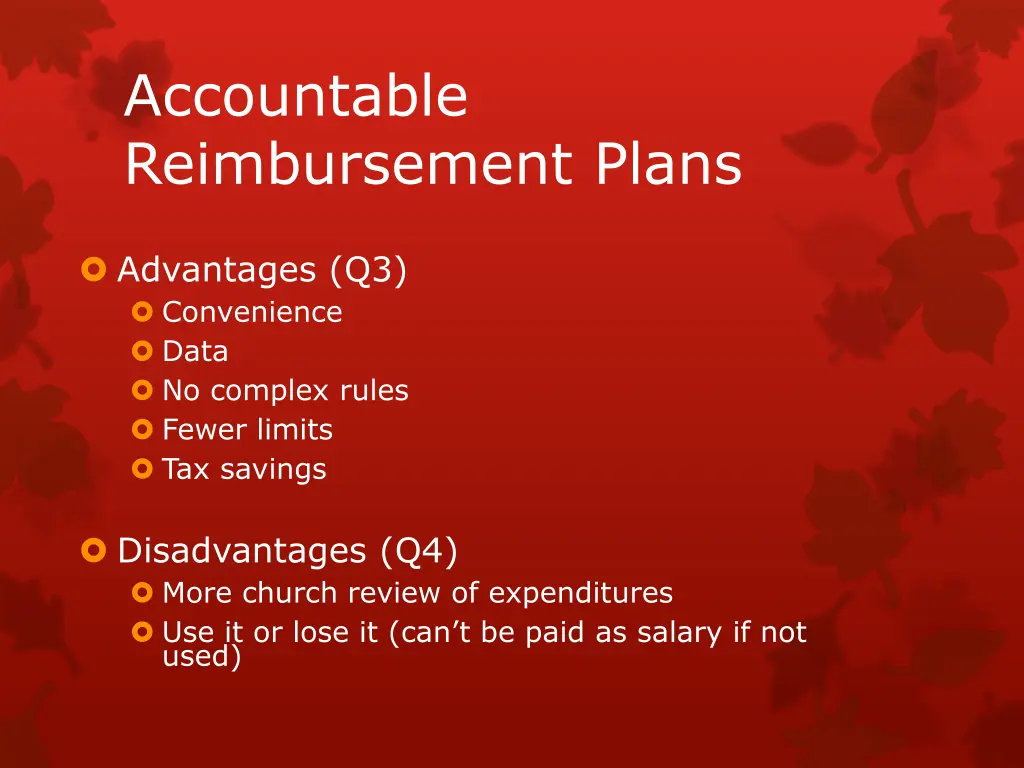 accountable reimbursement plans 1