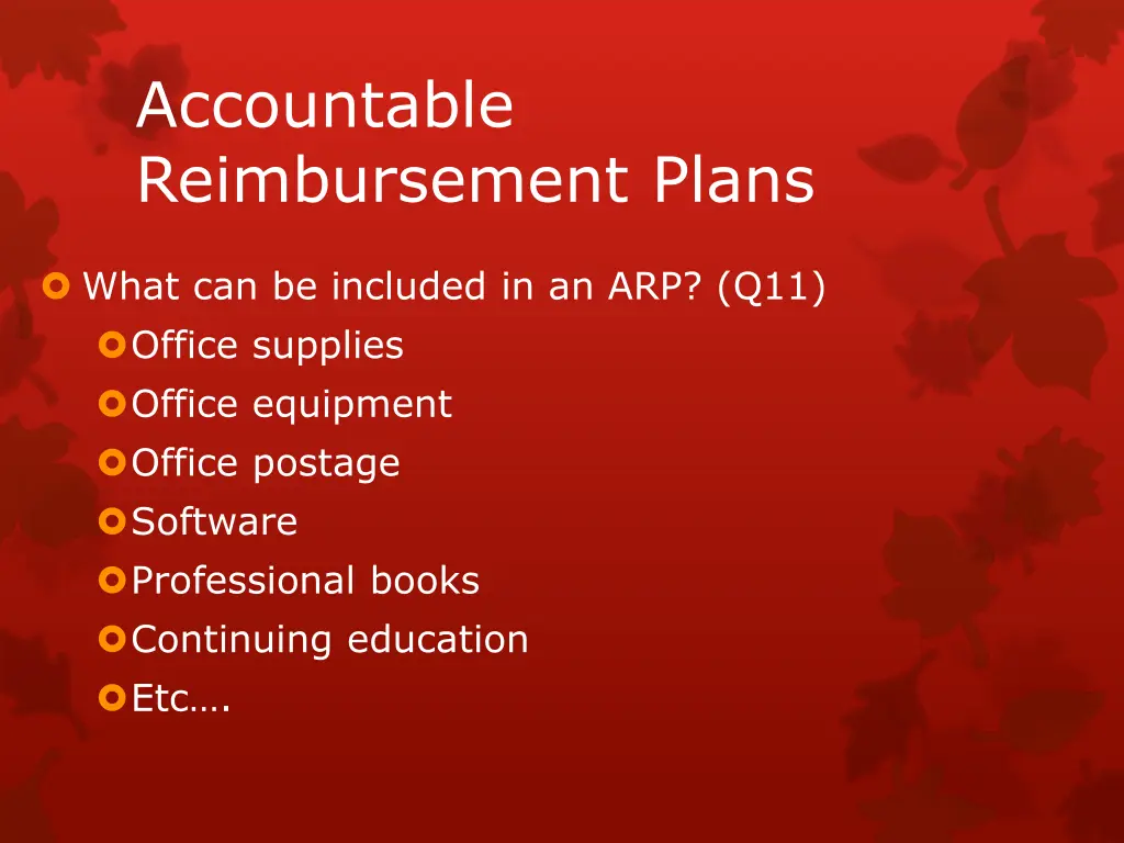 accountable reimbursement plans 3