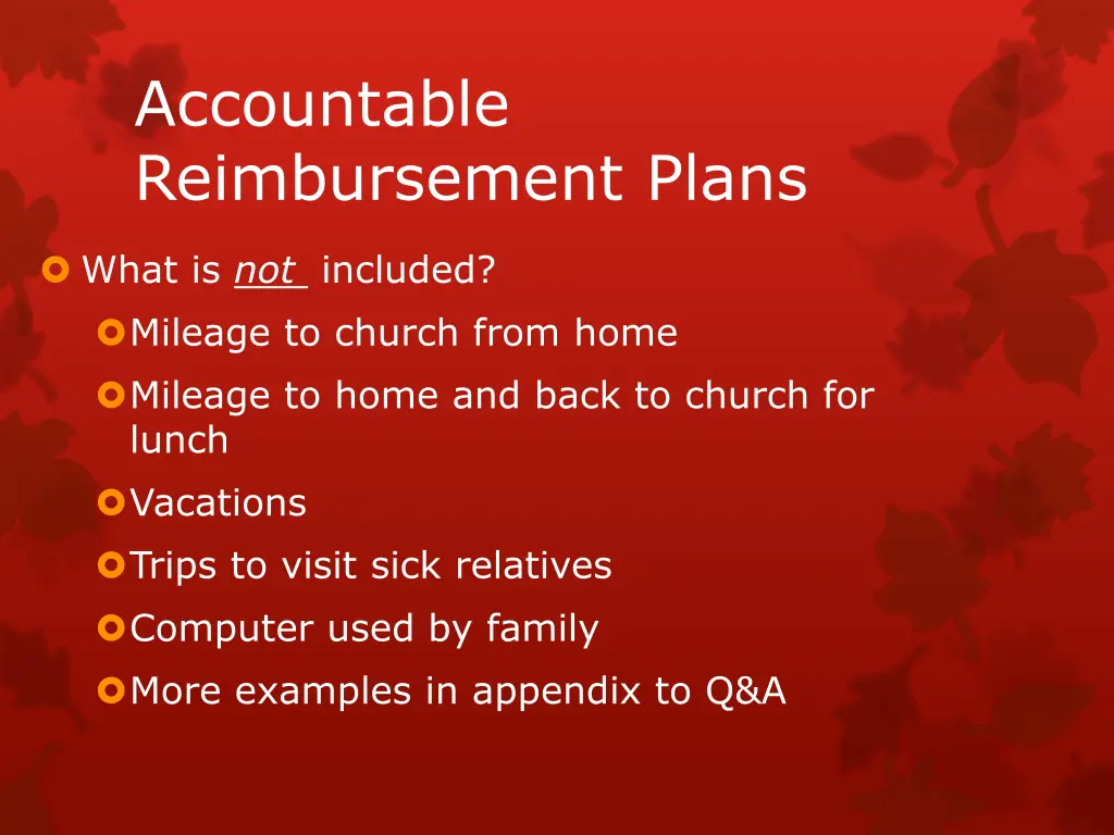 accountable reimbursement plans 4