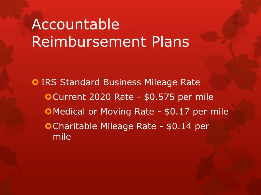 accountable reimbursement plans 7