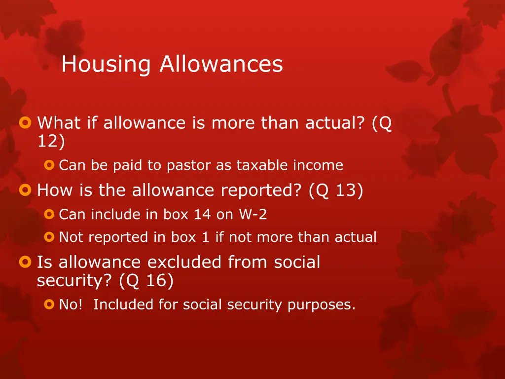 housing allowances 3