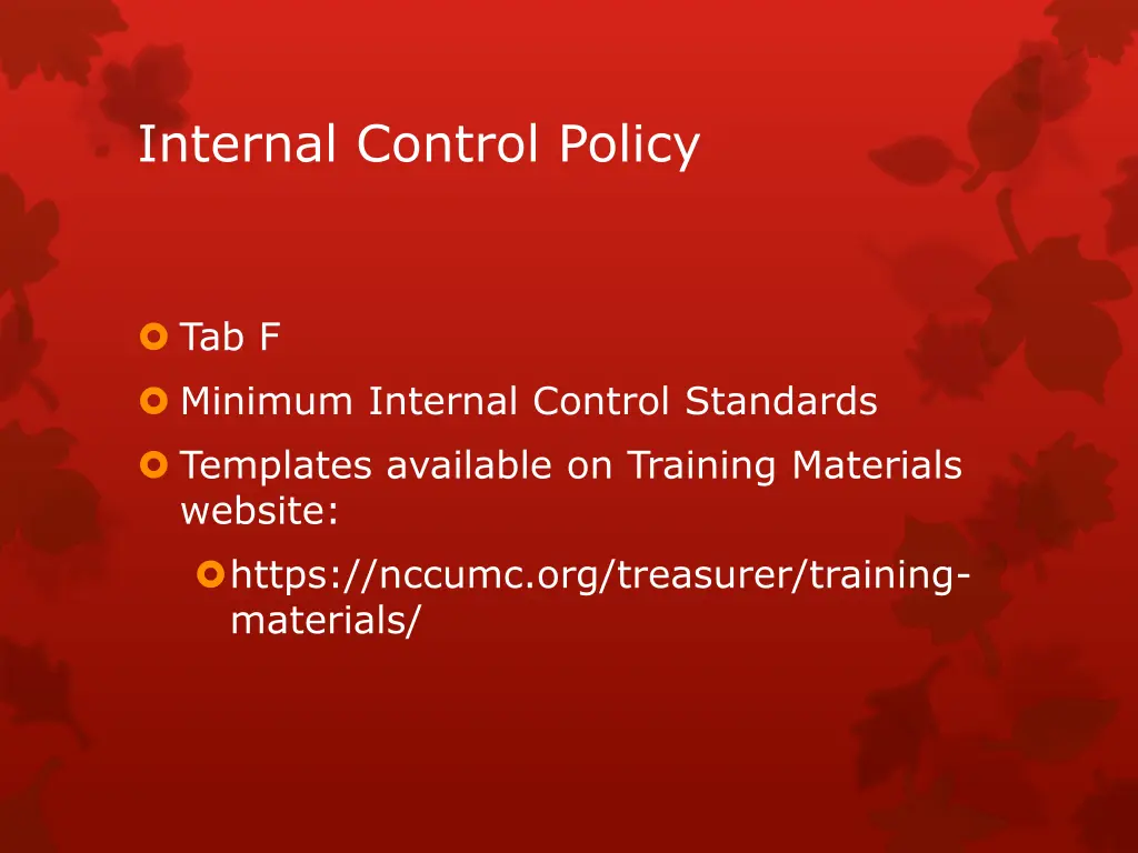 internal control policy