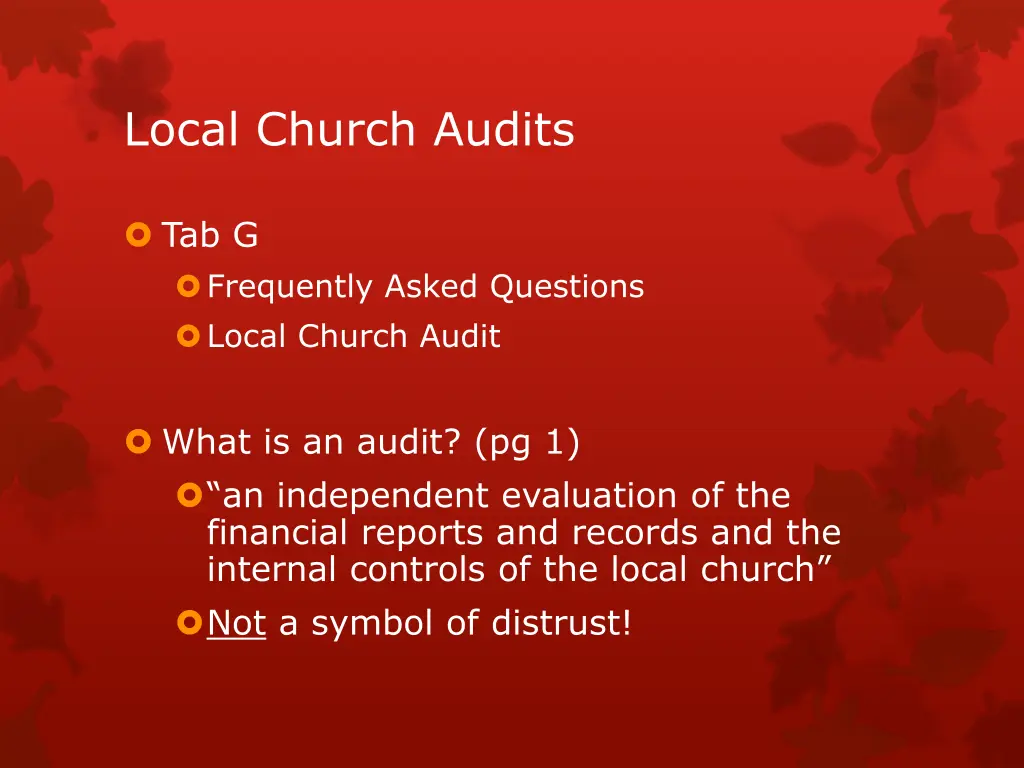 local church audits