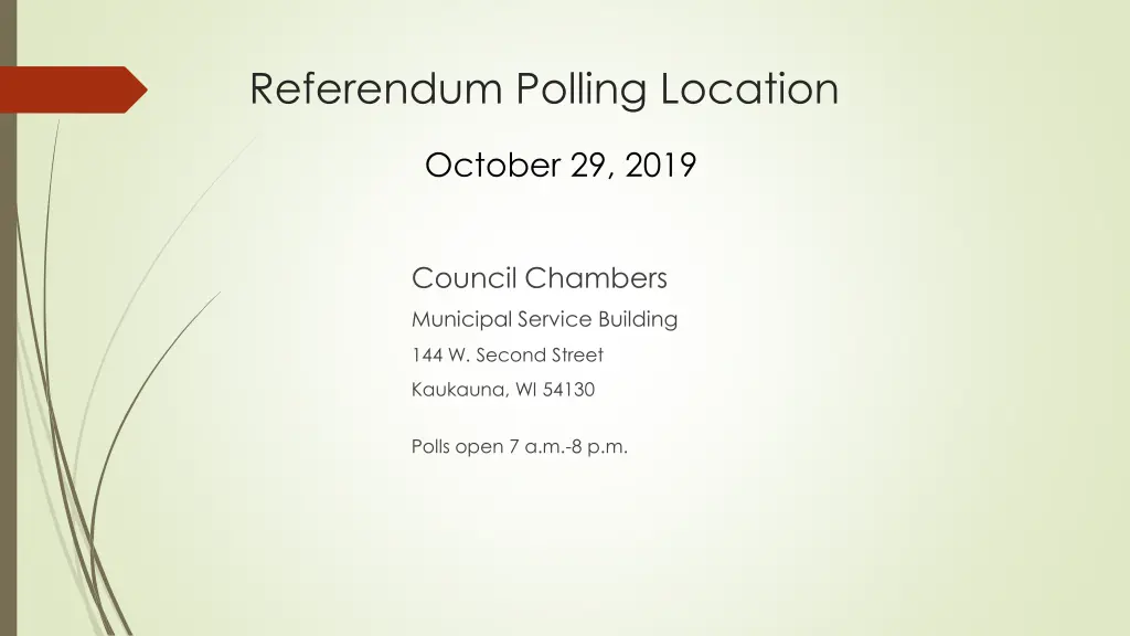 referendum polling location