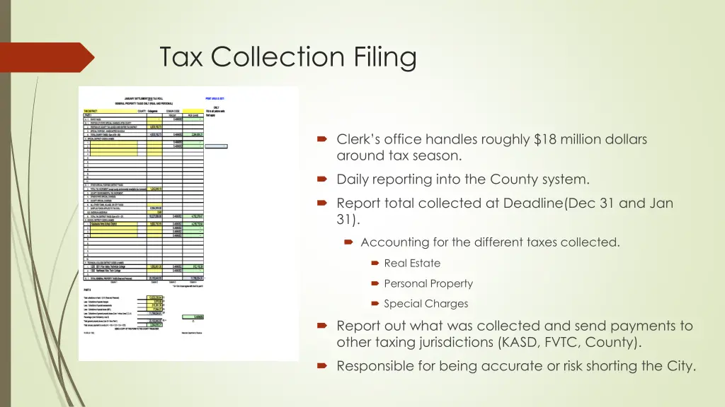 tax collection filing