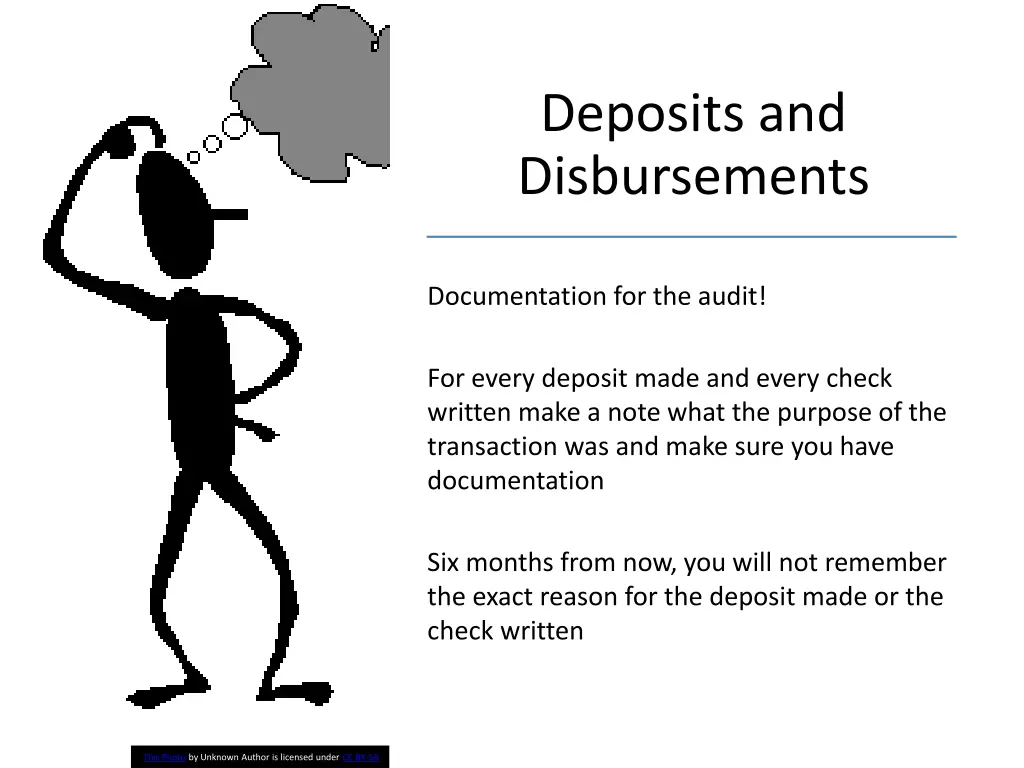 deposits and disbursements