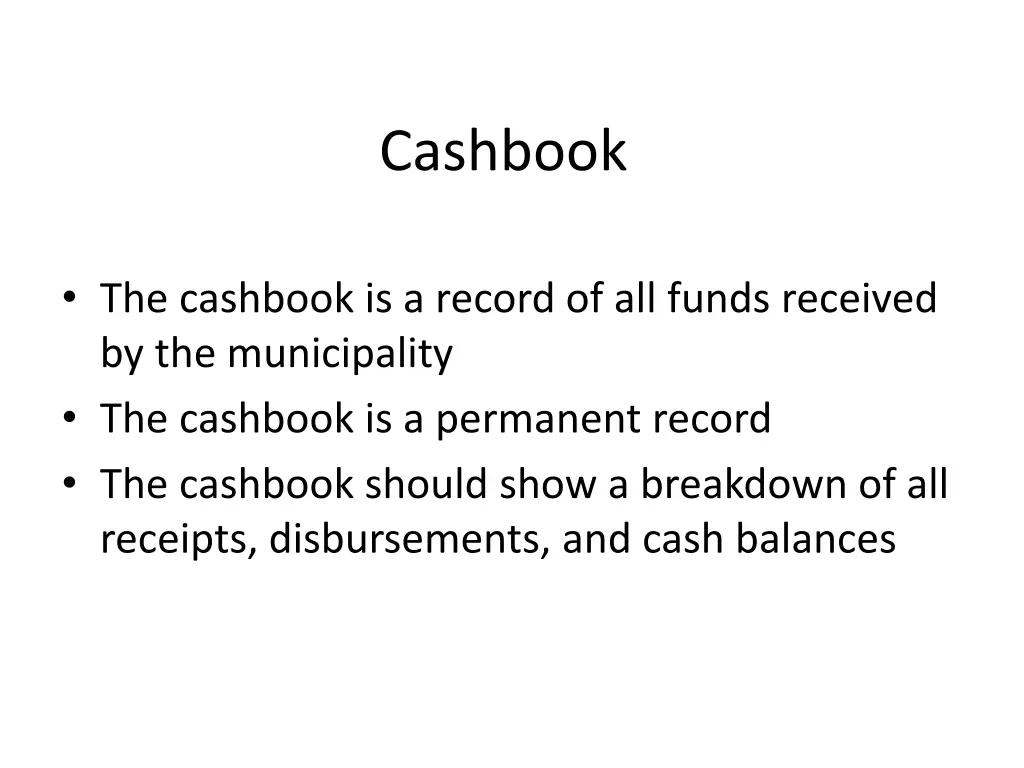 cashbook