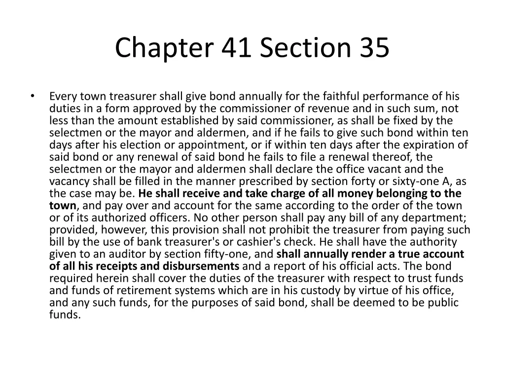 chapter 41 section 35