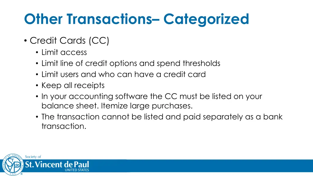 other transactions categorized