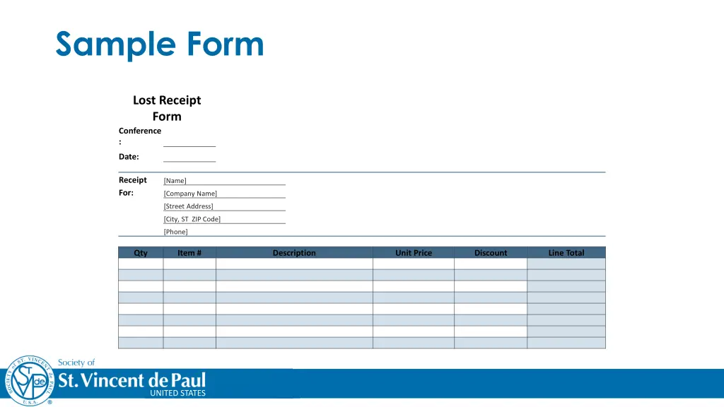 sample form