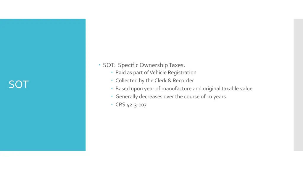 sot specific ownership taxes paid as part