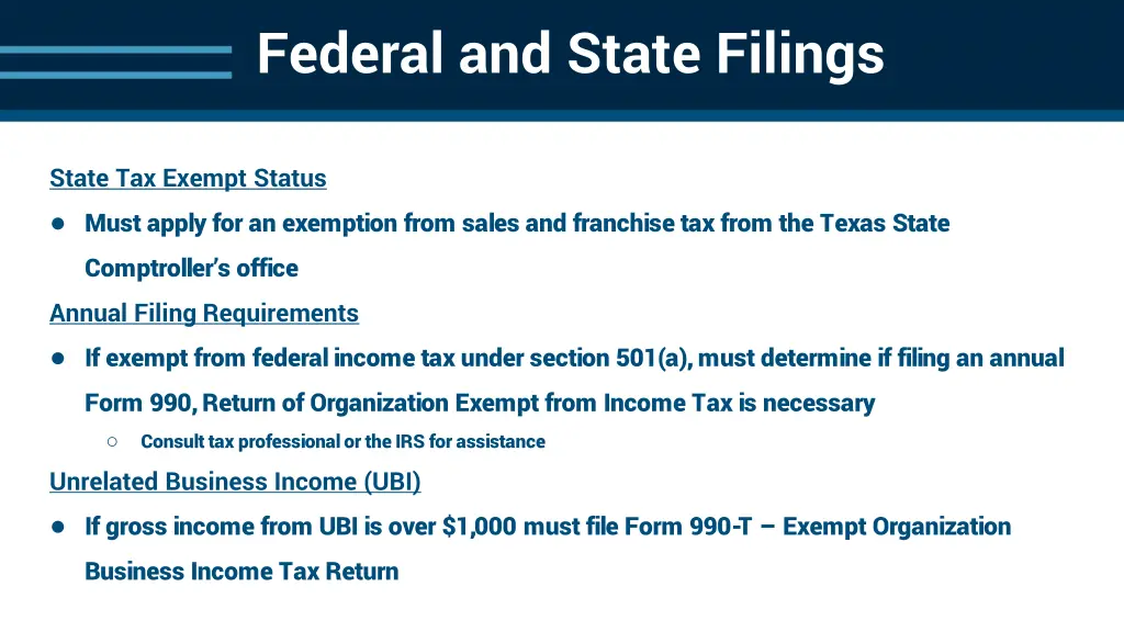 federal and state filings 1