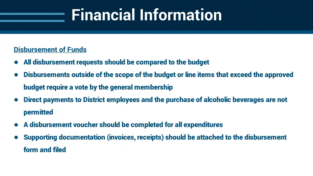 financial information 2