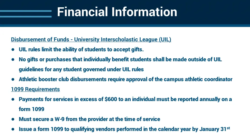 financial information 3