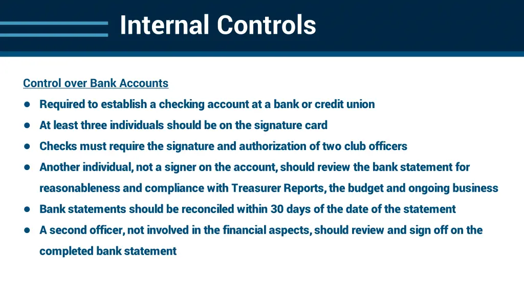 internal controls