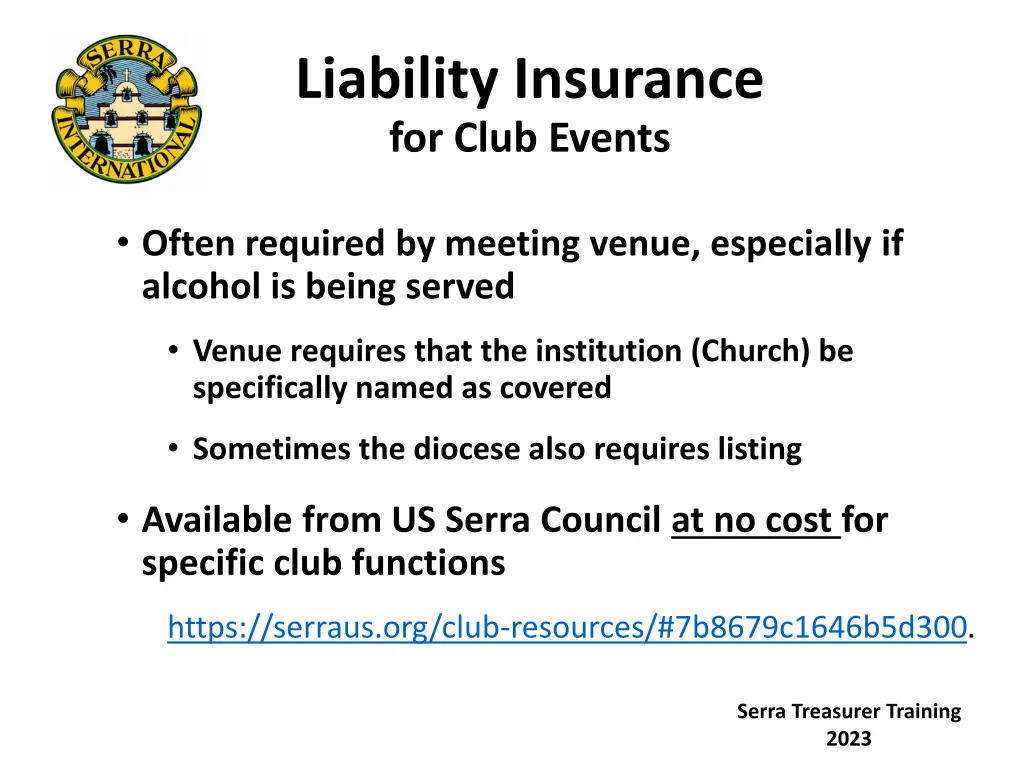 liability insurance for club events