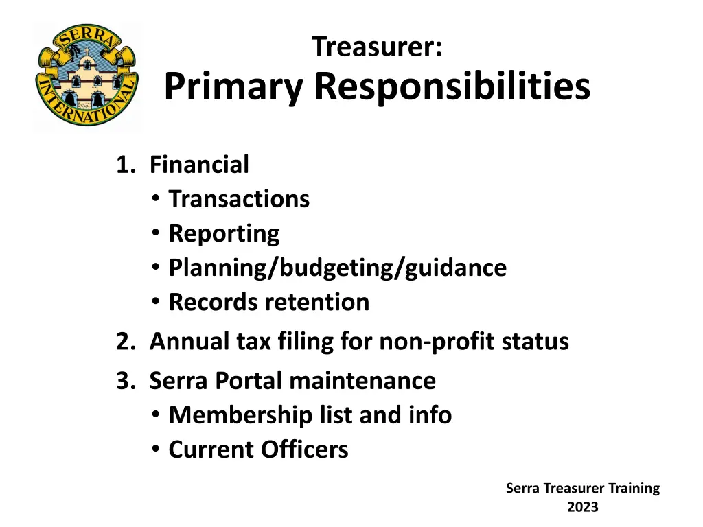 treasurer