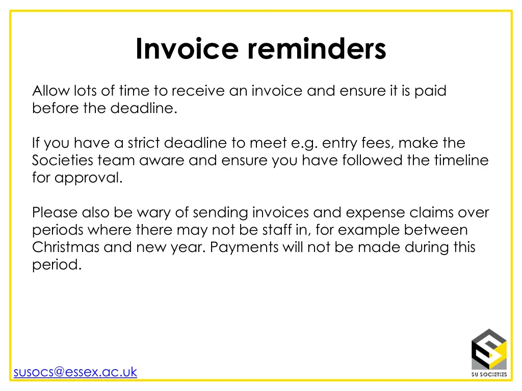 invoice reminders