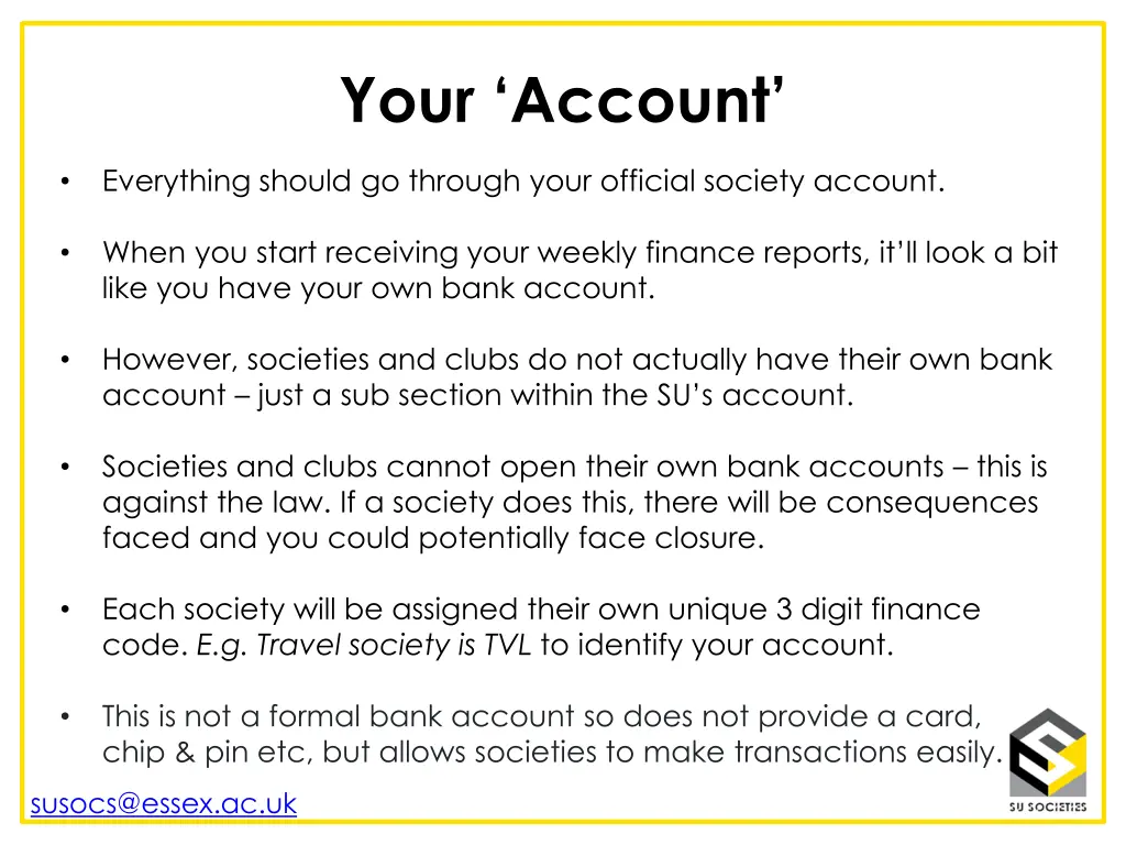 your account