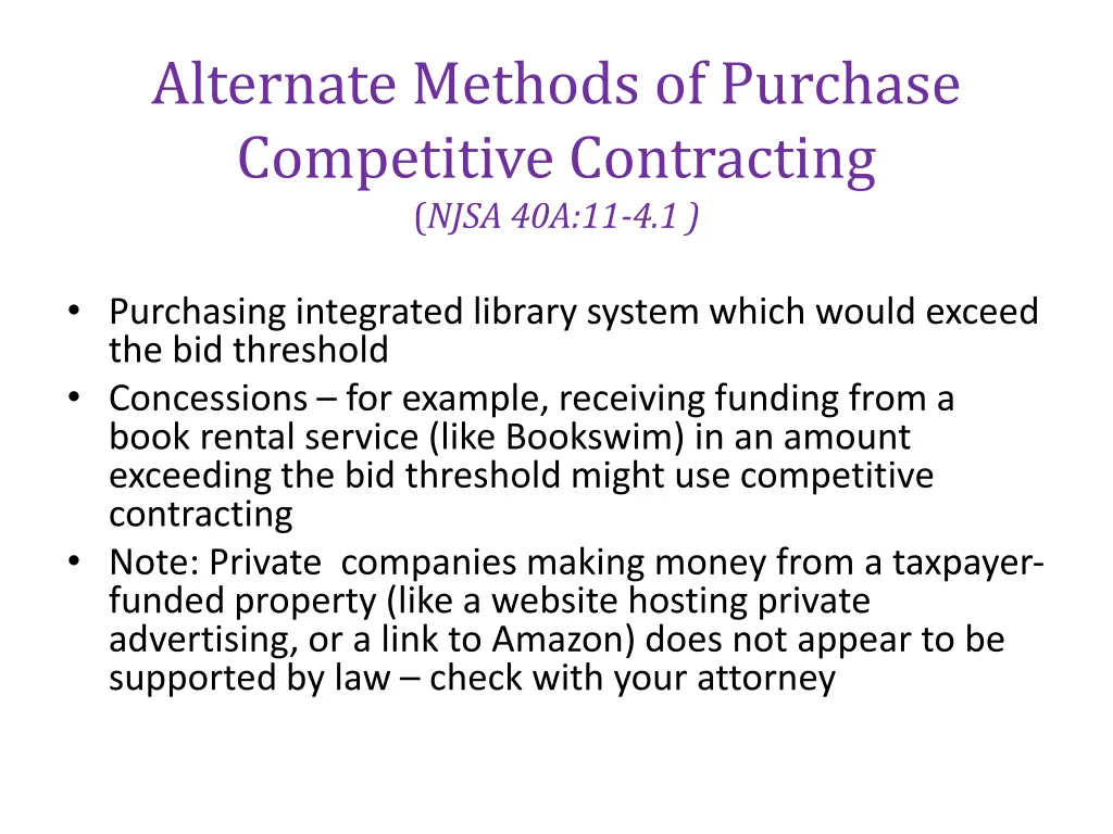 alternate methods of purchase competitive