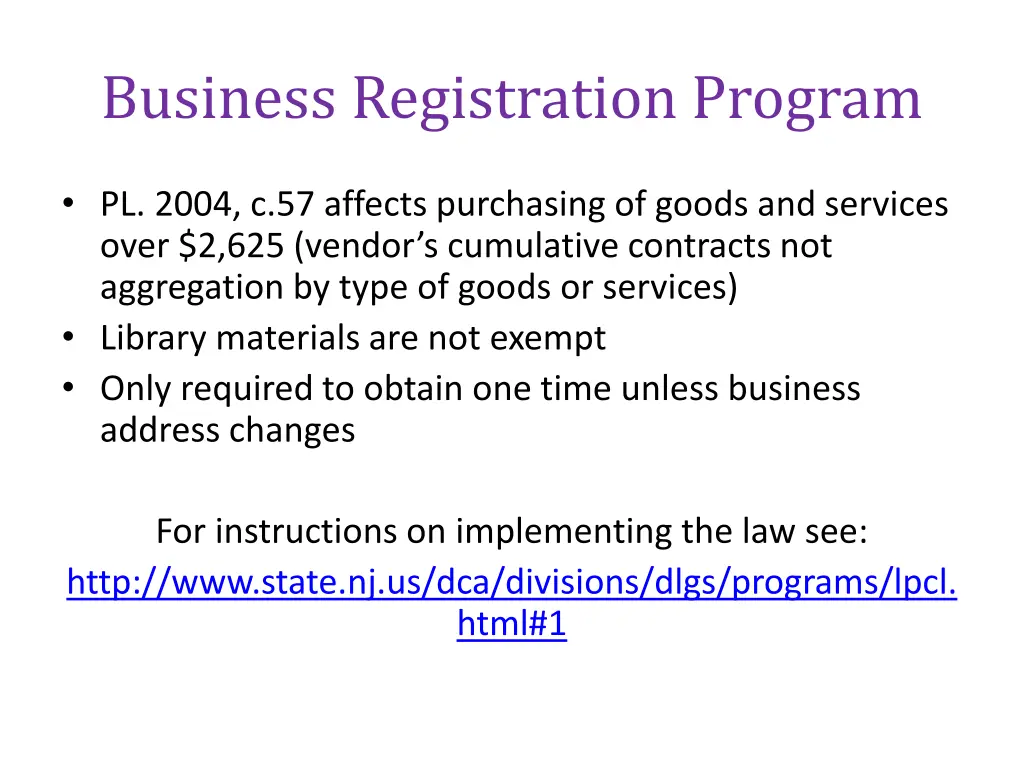 business registration program