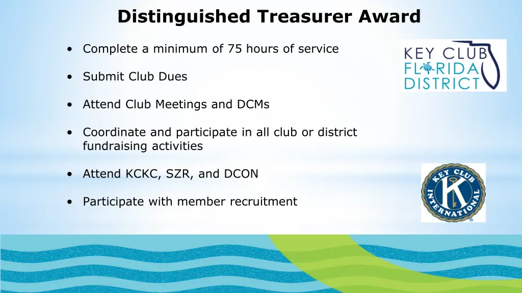 distinguished treasurer award