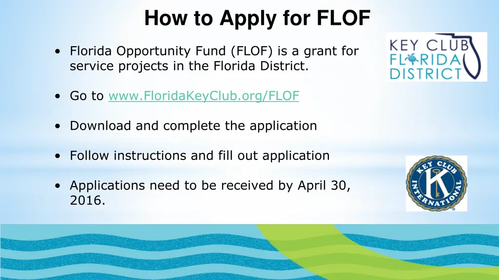 how to apply for flof