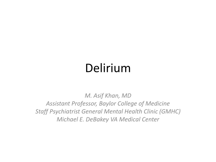 delirium