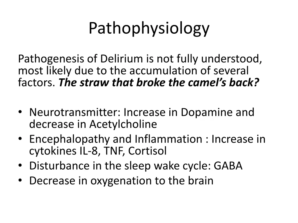 pathophysiology