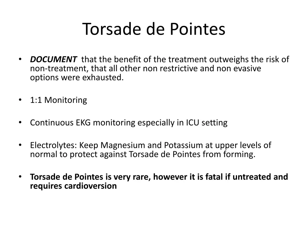 torsade de pointes