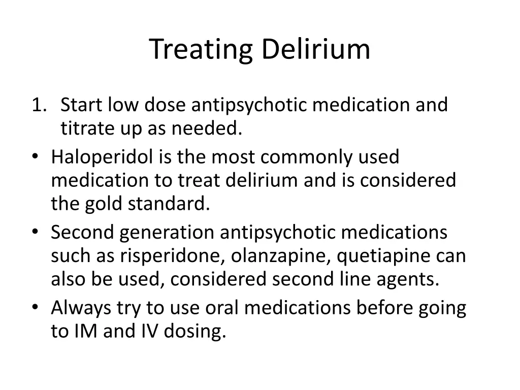 treating delirium 1