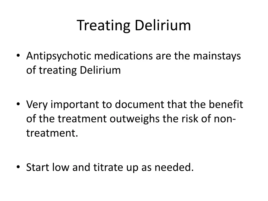 treating delirium