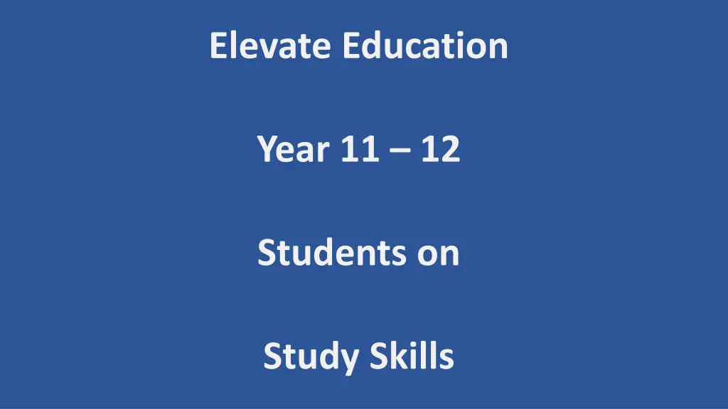 elevate education