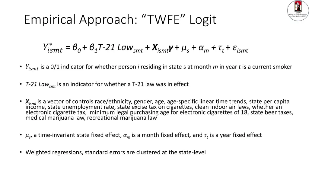 empirical approach twfe logit