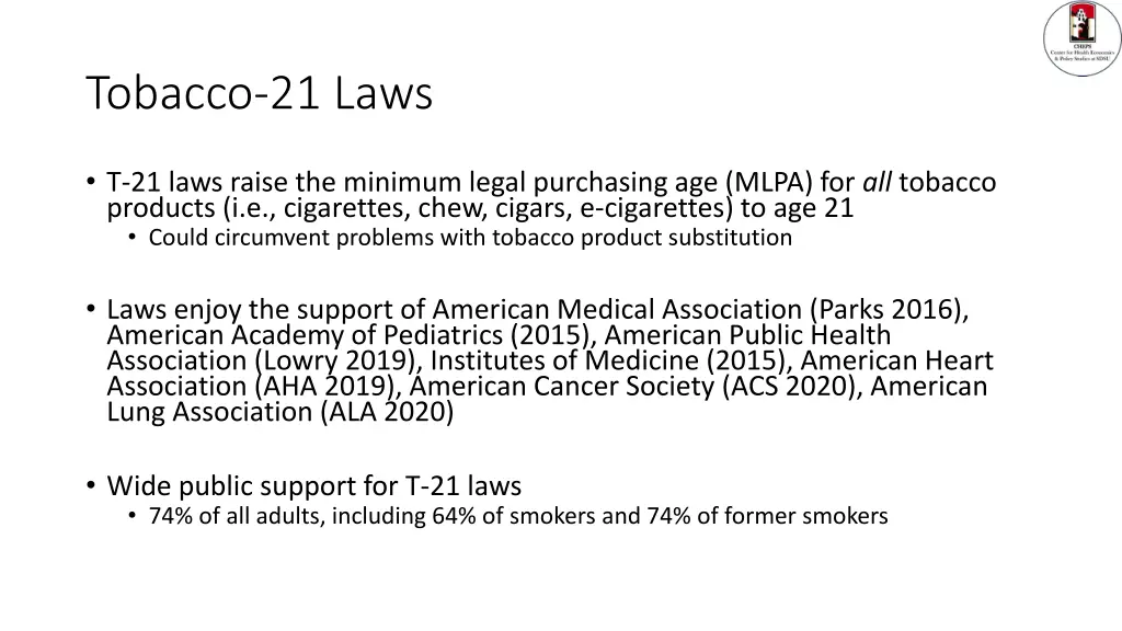 tobacco 21 laws