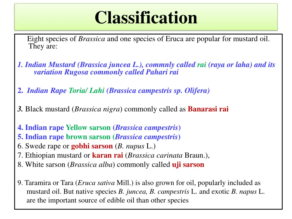 classification