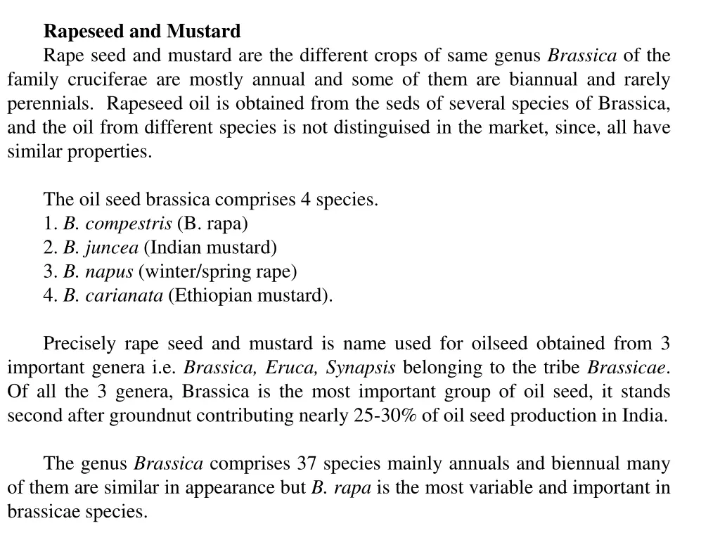 rapeseed and mustard rape seed and mustard