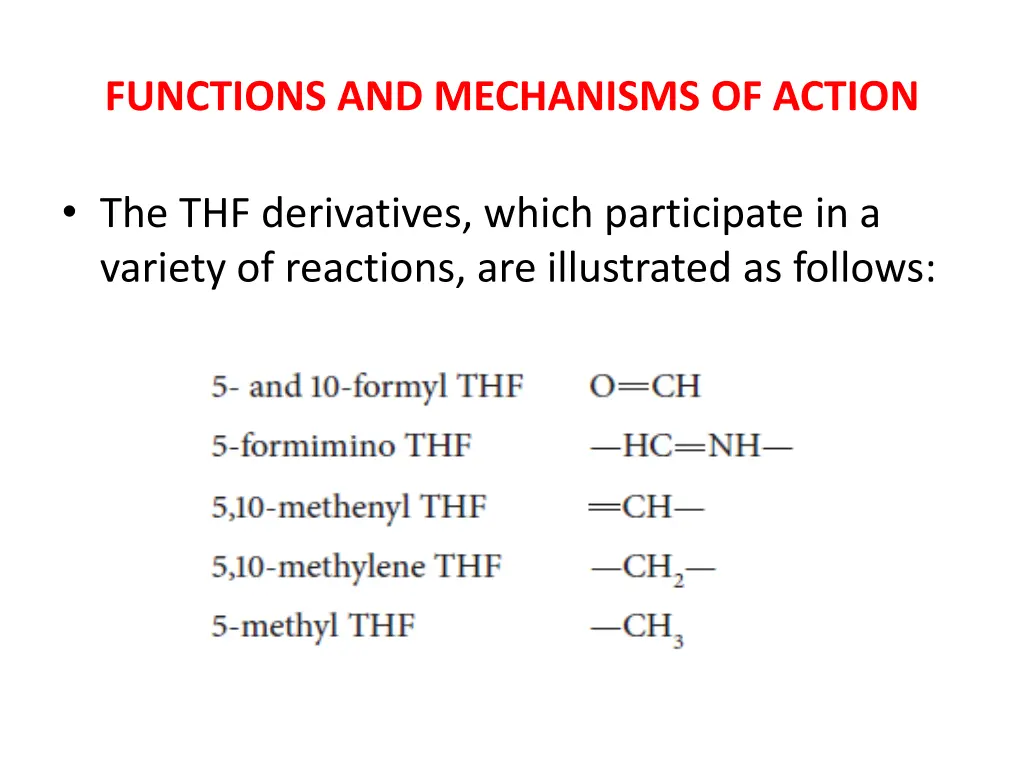 functions and mechanisms of action 2