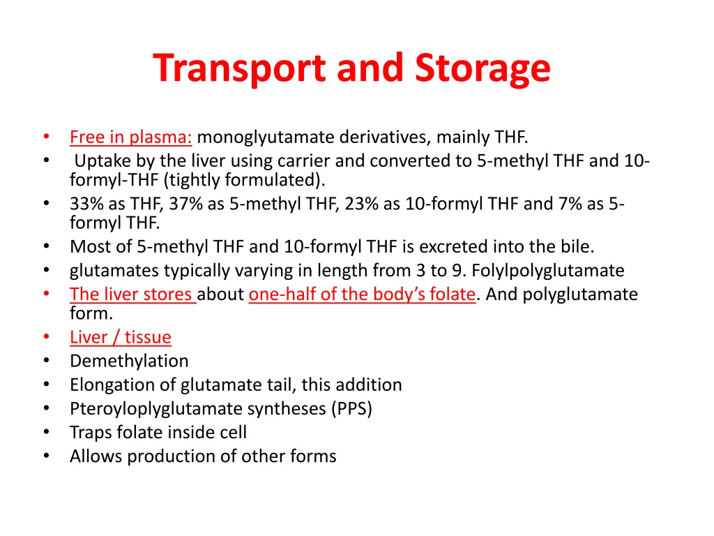 transport and storage