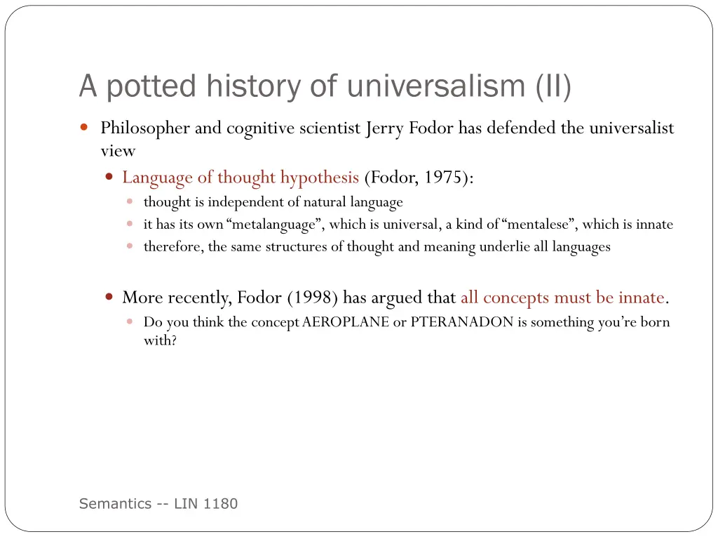 a potted history of universalism ii