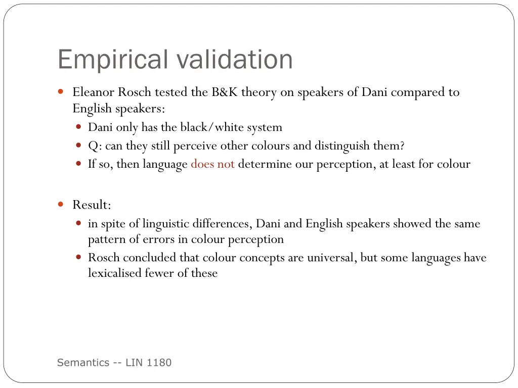 empirical validation