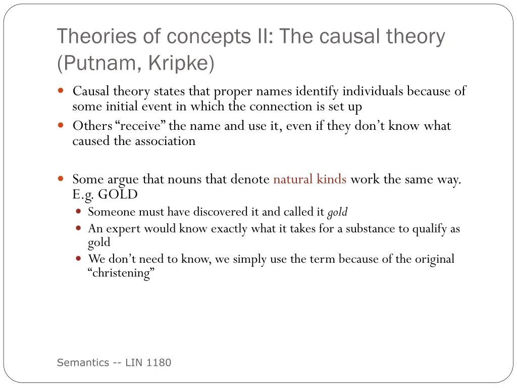 theories of concepts ii the causal theory putnam