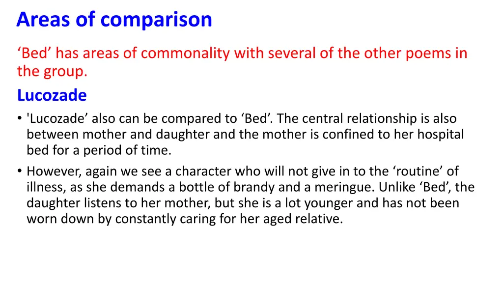 areas of comparison 1